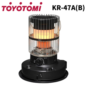 2024年モデル TOYOTOMI トヨトミ 石油ストーブ 対流式 (木造11畳 コンクリート17畳) 灯油 石油 おしゃれ KR-47A ブラック 暖房