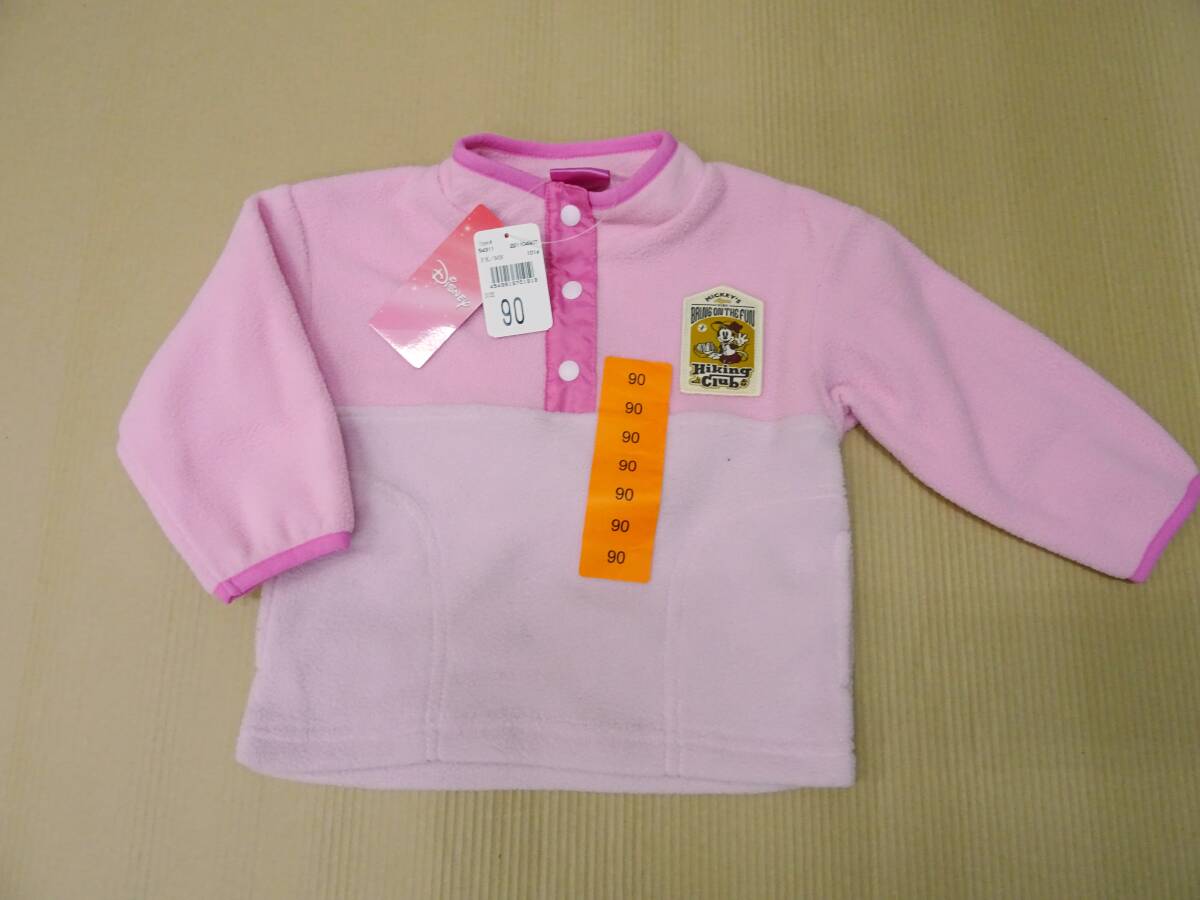 H032-4 新品 ディズニー キッズ ミニー フリース 女の子 ベビー【90㎝