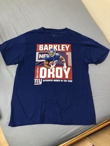 セイクアン バークレー NFL ルーキーオブザイヤーTシャツ ニューヨークジャイアンツ サイズL ブルー ランニングバック アメフト 古着