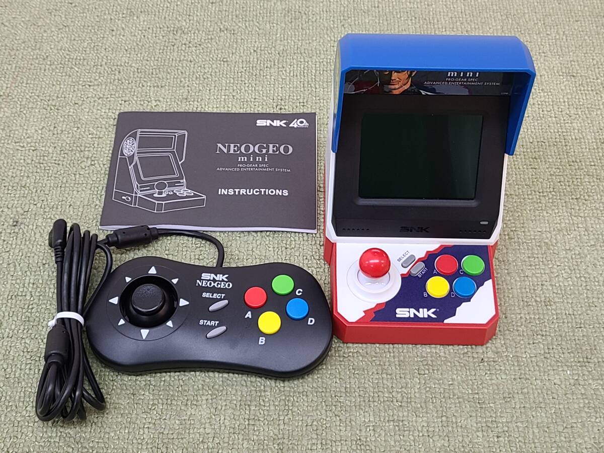 ネオジオmini(コントローラー2個付き)中古美品 SNK NEOGEO mini ネオジオミニ 本体+コントローラー+