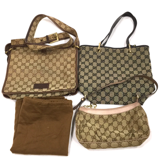 01 美品 GUCCI ワンショルダー ショルダーバッグ 肩掛け GG柄 q5 GUCCIのフリマアイテム一覧