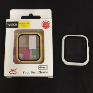 スマートウォッチ用 ケース 44mm tempered glass case 対応機種不明 スマートウォッチ アクセサリー 計2点 セット