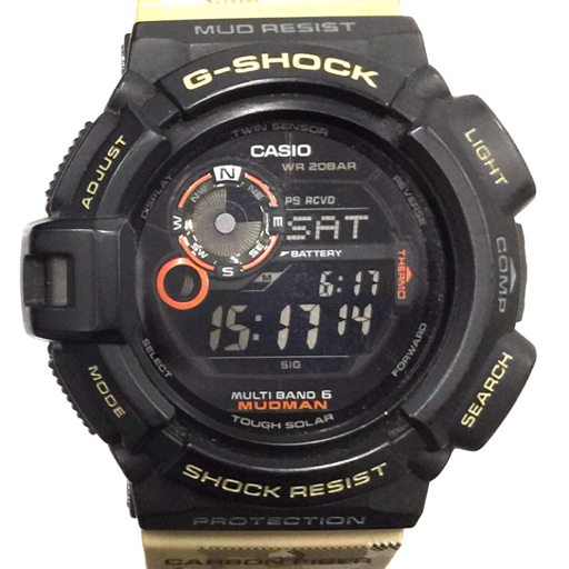 カシオ　G-SHOCK MUDMAN GW-9300-1JF 電波ソーラー中古品 CASIO カシオ G-SHOCK MUDMAN マッドマン GW-9300-1JF ブラック