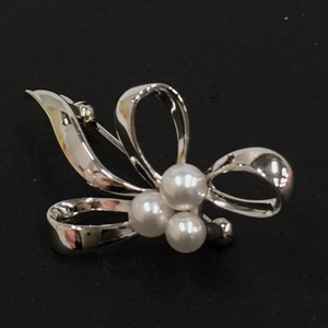 ミキモト 真珠 パール ブローチ レディース アクセサリー シルバー 重量約3.5g ファッション小物 QH102-143