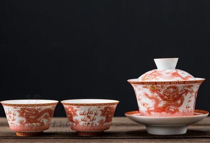 景徳鎮 陶磁器 百子図三才蓋碗 茶碗 茶道具 煎茶器 新品未使用 景徳鎮 陶磁器 百子図三才蓋碗 茶碗 茶道具 煎茶器 新品未使用