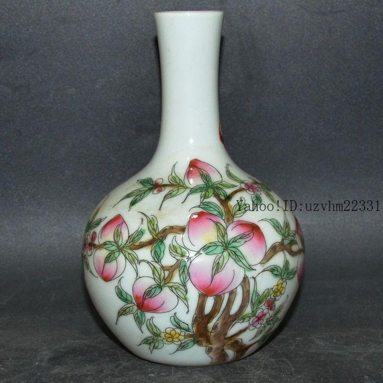 粉彩花卉図柄賞瓶 装飾品 花瓶 美品 景徳鎮 陶磁器 工芸品 美術品 置物 中国景徳鎮銘 ホビー・楽器・アート 中国 花瓶色絵 粉彩 壺 飾壺