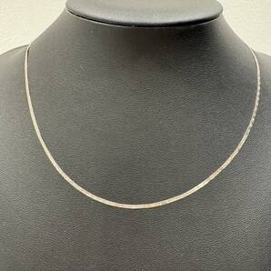 【イタリア製 K18 ホワイトゴールド ネックレス】繊細 重さ約1.7g ブルべ