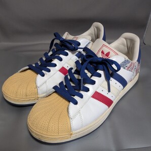 【割引】adidas アディダス★SUPERSTARⅡ スーパースターⅡ★ホワイト/ブルー/レッド★28センチ