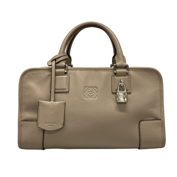 オールドロエベ グレー レザーハンドバッグ LOEWE ロエベ 2WAYハンドバッグ クルス レザー バイカラー