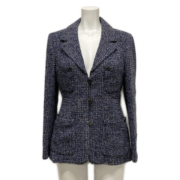 美品　シャネル ジャケット　黒36　新品同様　保存袋付き CHANEL - 極 美品 CHANEL シャネル 05C プラダを着た悪魔