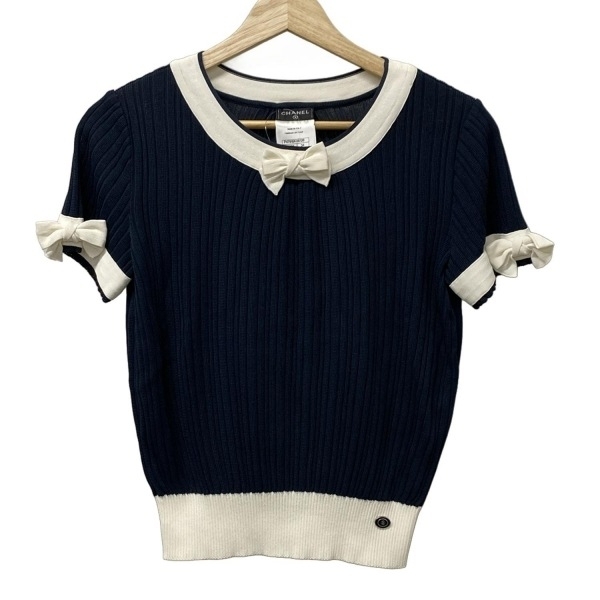 CHANEL 美品　半袖ニット　ニット　セーター　シャネル シャネル(CHANEL)シャネル 半袖ニットセーター セーター 衣料品