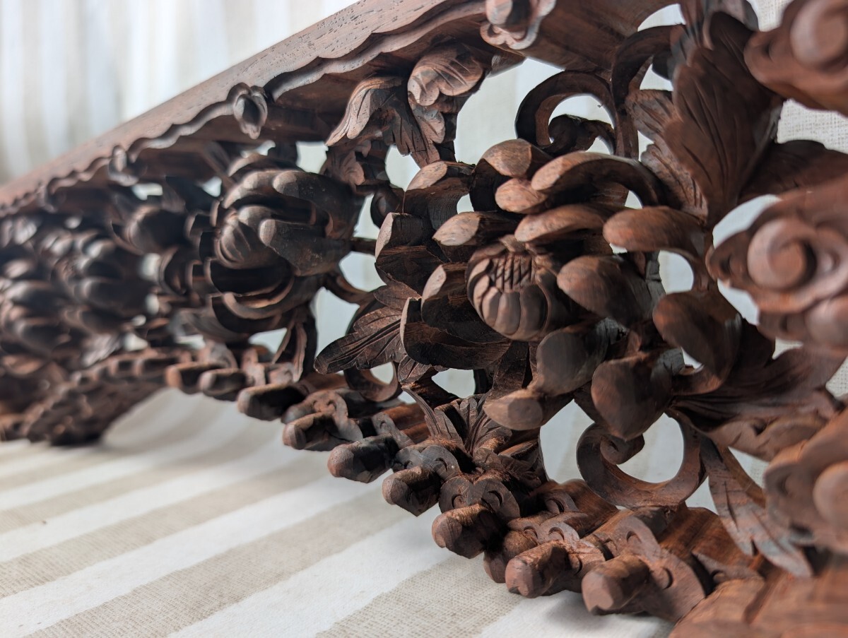 本紫檀無垢欄間一本彫り 本紫檀無垢彫 – 山本鳳凰堂｜お仏壇・祈りの専門店