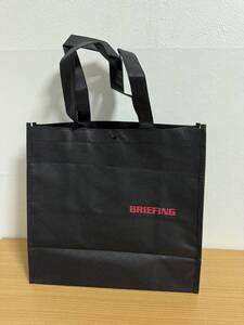 新品●BRIEFING ブリーフィング トートバッグ エコバッグ ブラック プレゼント用 不織布袋 黒 33x30x13cm