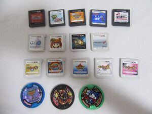 管1893 DSソフト 3DSソフト 妖怪メダル おまとめ 14本 妖怪ウォッチ ゼルダの伝説 マリオカート モンスターハンター