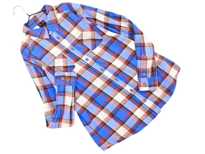 X-girl X-girl Рубашка в клетку размер2/синий ◇■ ☆ fia9 Женская