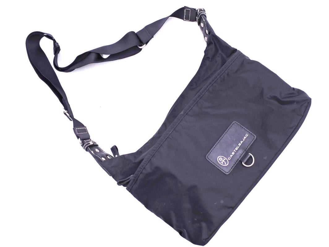 未使用✨　CASTELBAJAC　ボディーバッグ　PVC　総柄　ロゴワッペン CASTELBAJAC SPORT カステルバジャック スポーツ キャディバッグ