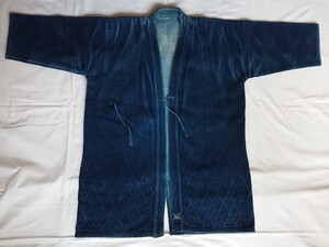 着込まれた感◎ 雰囲気あり 胴着 刺子 刺し子 綿生地 藍 インディゴ 稽古着 剣道 柔道 空手 作業着 仕事着 和洋折衷スタイルや野良着好きに