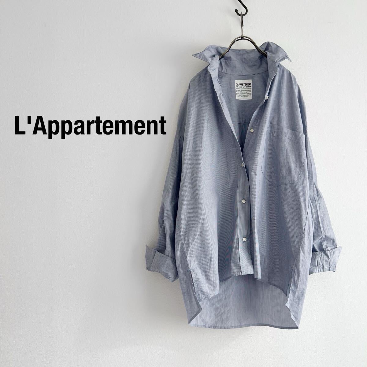 新品未使用　ハローボンジュール　アパルトモン　 ストライプオーバーシャツ　フリー 楽天市場】L'Appartement アパルトモン Hello Bonjour ハロー