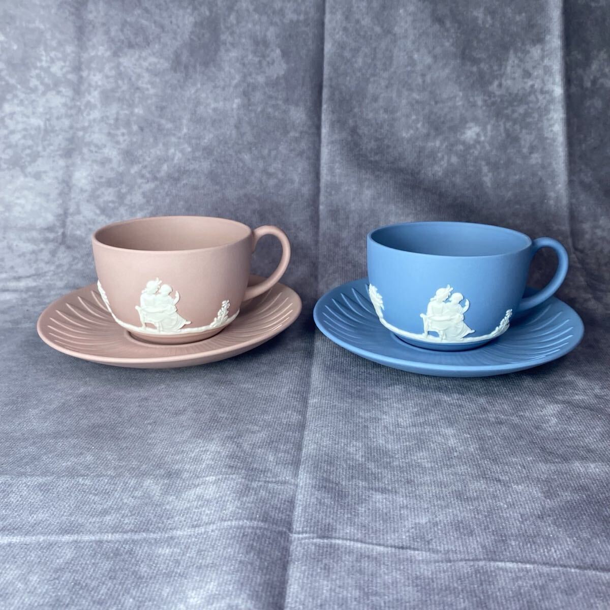 未使用　ウェッジウッド  ジャスパー　ジャパニーズティーカップ　湯呑　5色揃い WEDGWOOD - 未使用 ウェッジウッド ジャスパー ジャパニーズ