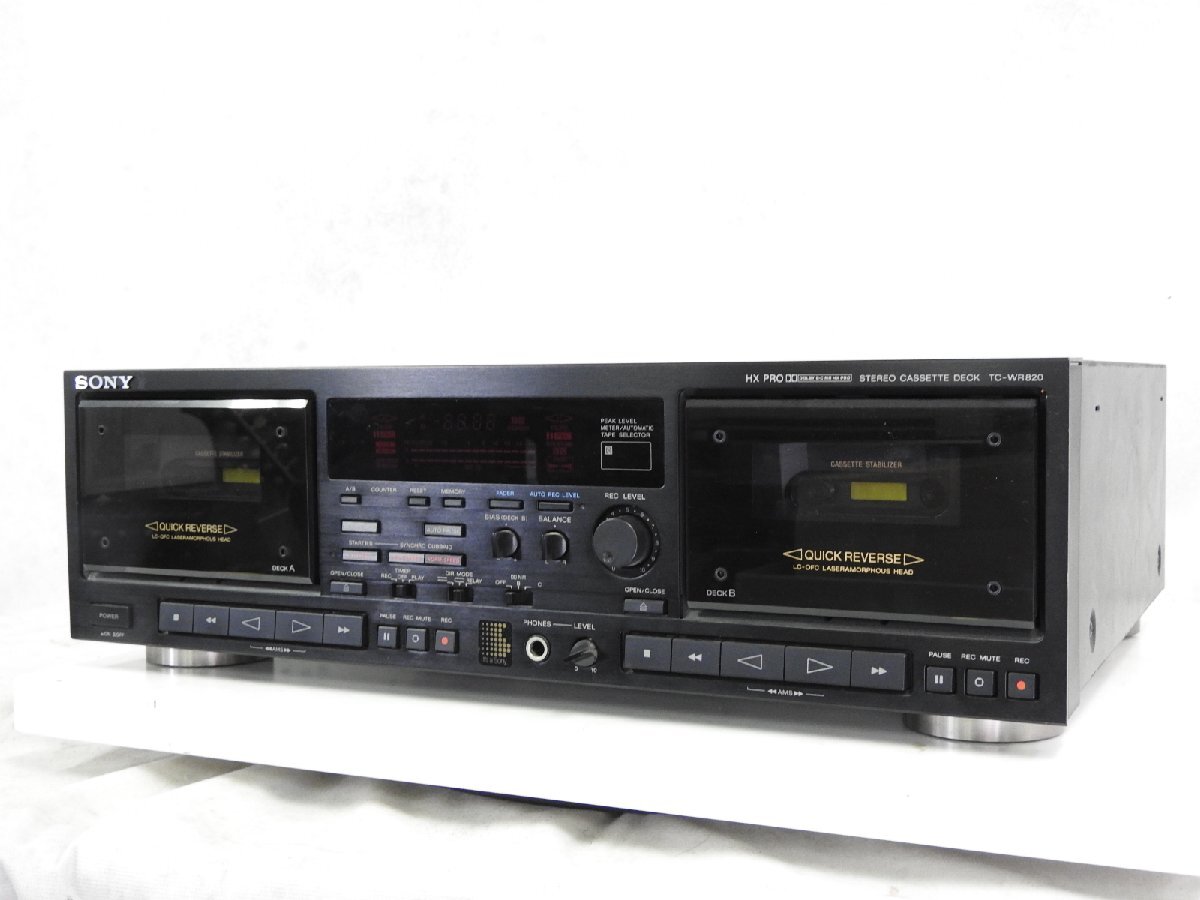 SONY デュアルカセットデッキ TC-WR820 SONY TC-WR820 ￥54,800(1990年発売) - YouTube