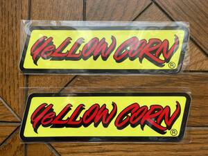 在庫品限定半額セール YELLOWCORN イエローコーン イエロー/レッドイタリック オリジナルステッカー 2枚SET \500 → \250即決