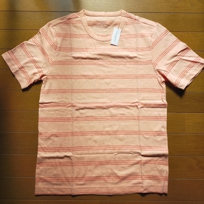 BANANA REPUBLIC バナナ・リパブリック ヴィンテージ スラブ Tシャツ Sサイズ ピーチ タグ付き 定価6000円 ボーダー 半袖 y11100-1-HZ16