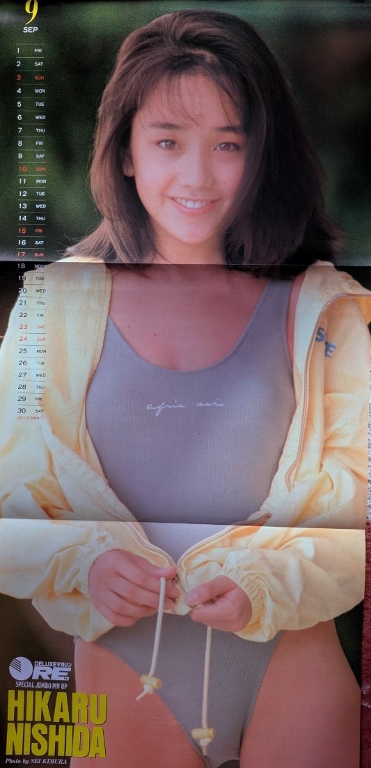 西田ひかる/1989年/ピンナップポスターと切り抜き