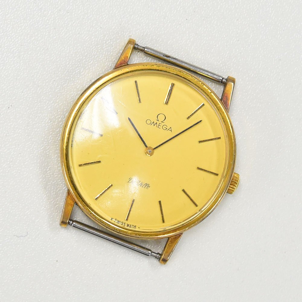 ほぼ未使用 OMEGA オメガ デビル 時計 O-7925| オメガ デビル プッシュ式竜頭 クォーツ 2針 ドレス