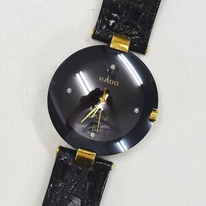 1円 可動品 腕時計 ラドー RADO ジュビリー 129.3577.4N クォーツ メンズ ブラック 同梱不可
