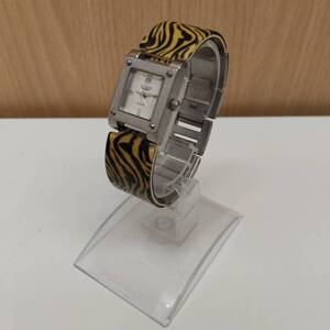 【TM0923】ocikaro 腕時計 バングルウォッチ クォーツ 不動 付属品無 ヒョウ柄