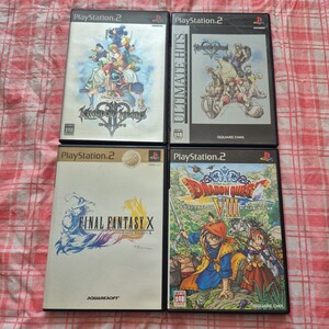 PS2 キングダムハーツ KINGDOM HEARTS 2 FINAL MIXドラゴンクエスト DRAGON QUEST 8 Ⅷ FINAL FANTASY ファイナルファンタジー X 4本組 052