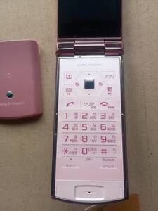au ガラケー ソニーエリクソン SOY04 ピンク 外装交換品 携帯電話