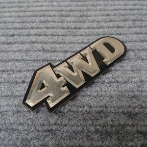 4WD アルミ 3Dステッカー 送料無料/カーステッカー 車用 四駆 エンブレム