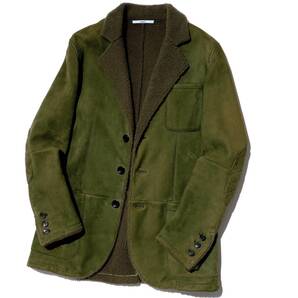 80万 イタリア製 最高級 マーロ/マロ【MALO】ダブルフェイス無双仕立て 羊革 ムートンジャケット ブルゾン ムートンコート 本革 50 L~XL