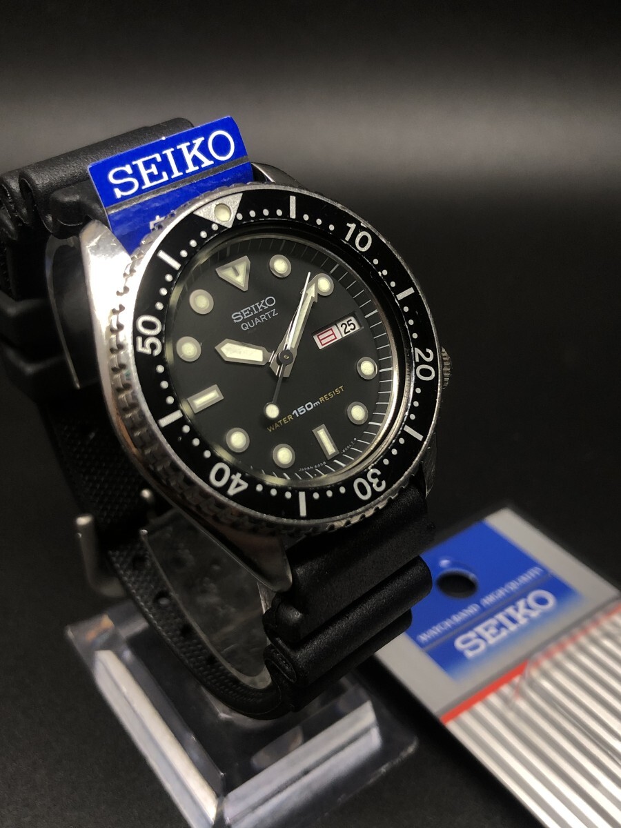 【電池交換済】SEIKO 腕時計　セイコー　デイト　回転ベゼル　シルバー 電池交換済】SEIKO 腕時計 セイコー デイト 回転ベゼル シルバー