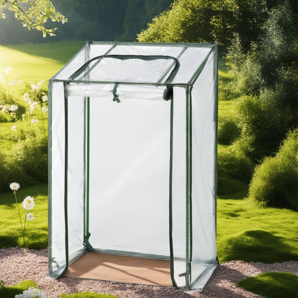 簡易温室カバー付きフラワースタンド - 96x70x111cm 高品質 安全設計