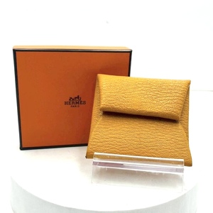HERMS Hermes Bastia портмоне верблюжья кожа с коробкой.