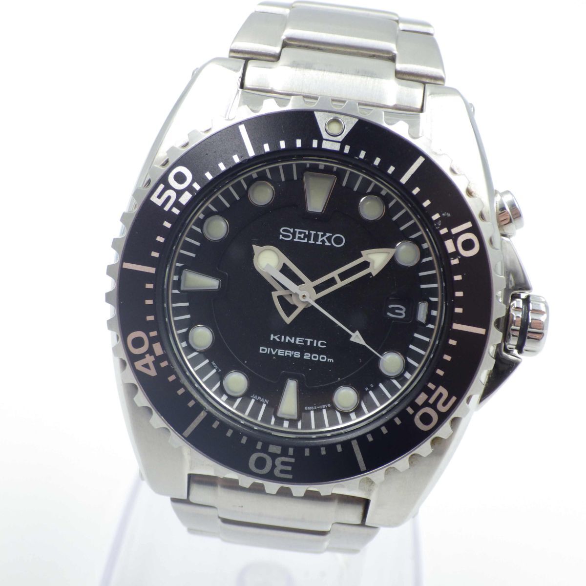 【二次電池新品】完動極美 SEIKO KINETICダイバー 5M62-0BL0 二次電池新品】完動極美 SEIKO KINETICダイバー 5M62-0BL0