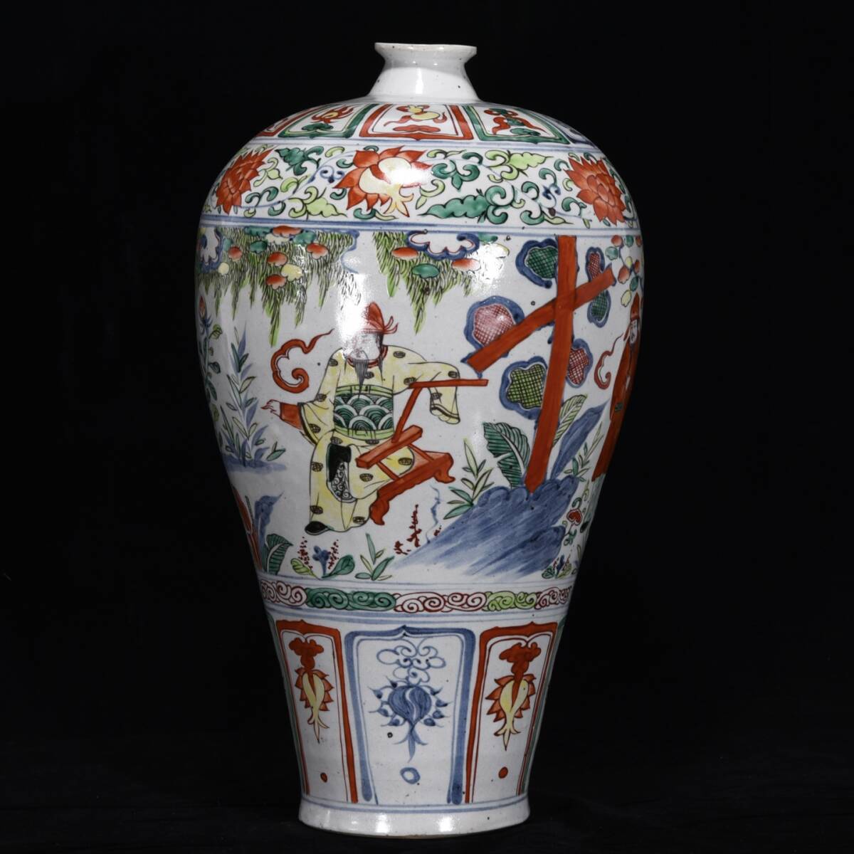 中国骨董　元　青花龍紋梅瓶　古染付　旧家コレクション　うぶ出し　唐物(N-17) 中国骨董 元 青花龍紋梅瓶 古染付 旧家コレクション うぶ出し 唐