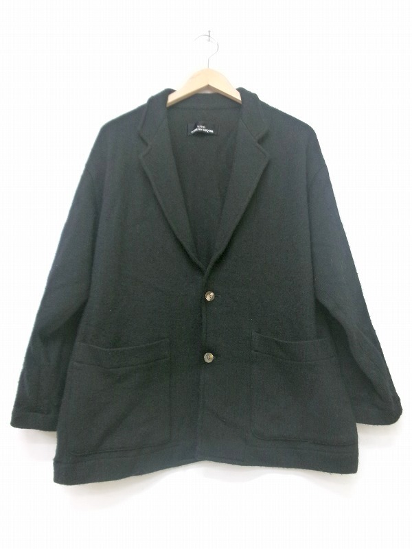 未使用　23aw　10万　ブラックコムデギャルソン　ラッフル　ジップジャケット COMME des GARCONS HOMME PLUS(コムデギャルソンオムプリュス