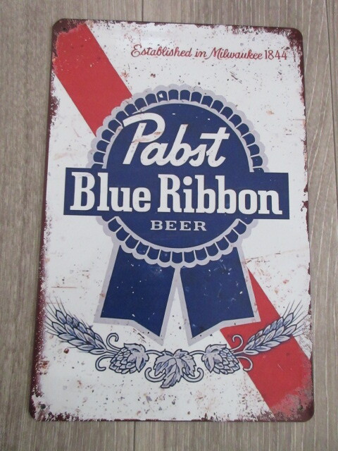 ブルーリボン 看板 ビンテージ blue ribbon コレクション e63b ブルーリボン 看板 ビンテージ blue ribbon コレクション e63b