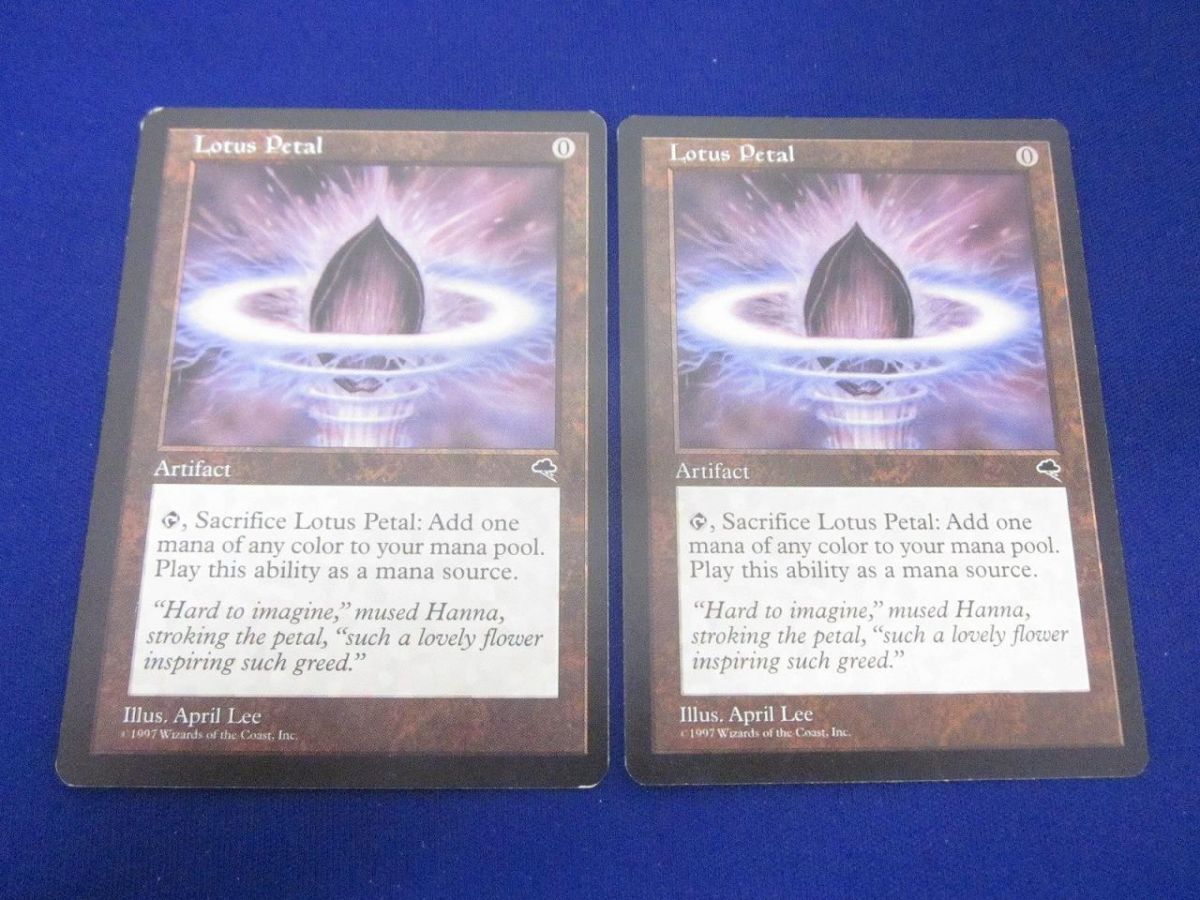 マジック：ザ・ギャザリング - MTG TMP 水蓮の花びら 英語版 4枚セット まとめ売り MTG 水蓮の花びら Lotus Petal TMP ① 英語版 4枚分 Amazon.co.