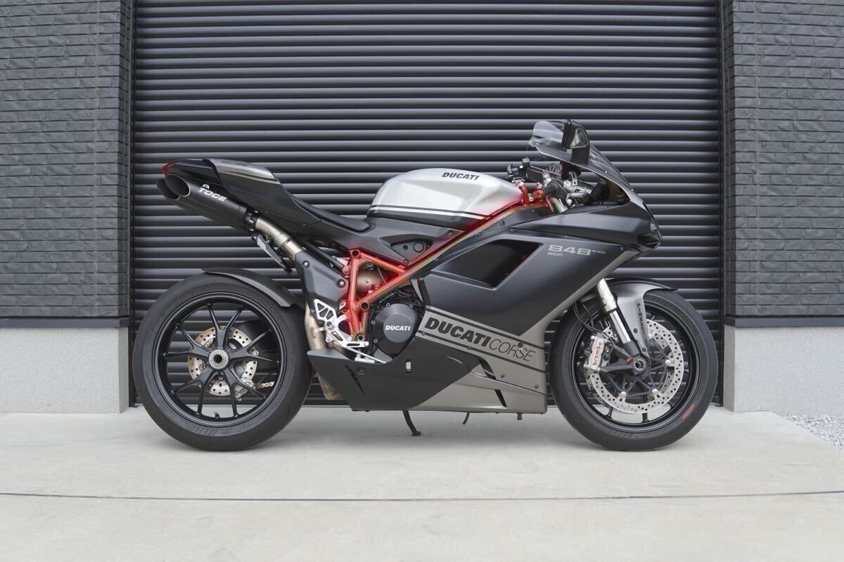 n*7様 DUCATI848 2008-10フルチタンパイプ＆ドライカーボンサイ