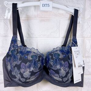 新品 トリンプ 天使のブラ 魔法のハリ感596 ブラジャー D75 ブルー系