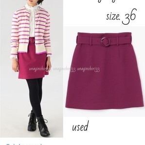 To b.by agnes b. 台形ミニスカート36ピンクボルドー ボトムストゥービーバイアニエスベーレディースニットカーディガンパーカーに合わせて