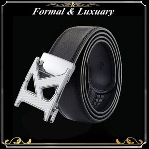 ベルト j43【黒】折りたたみ発送 ブラック 穴なし 無段階調整ベルト ゴルフベルト 人気 オートロック メンズ 革 ビジネス カジュアル