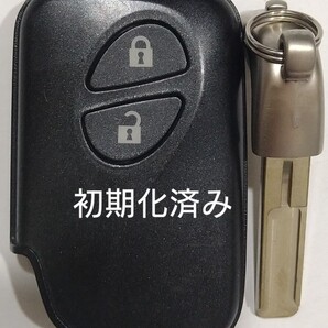 初期化済トヨタ レクサス純正スマートキー2ボタン 基盤番号271451−5300 ノーカットキー付き新品電池サービス23