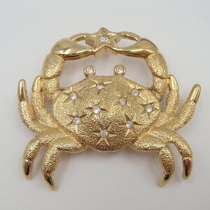 ◎Christian Dior クリスチャン ブローチ /アクセサリー ディオール 蟹◎SF
