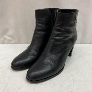 ファビオ ルスコーニ イタリア製 サイドジップ レザー ショートブーツ 25.0cm