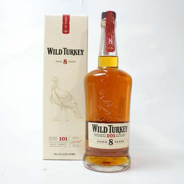 ワイルドターキー 8年・特級瓶底86表記・飛翔金キャップ・正面ラベル・バーボン 特級【ワイルドターキー 8年】瓶底86表記・飛翔金キャップ